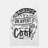 's Werelds Okayest Cook Schort - Keukengerei Theedoek (Verticaal)