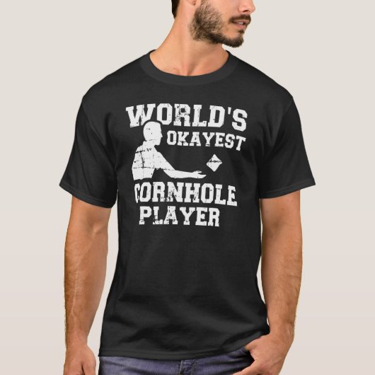 's Werelds Okayest Cornhole-speler T-shirt (Voorkant)