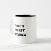 'S Werelds Okayest Coworker Funny Typography Mok (Voorkant links)