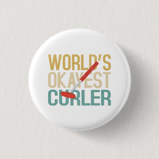 's Werelds Okayest Curler Button (Voorkant)