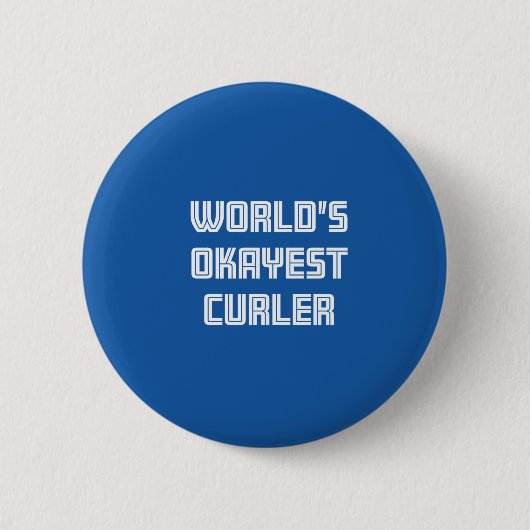 's Werelds Okayest Curler Ronde Button 5,7 Cm (Voorkant)
