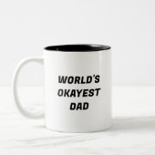'S Werelds Okayest Dad Funny Typography Mok (Links)