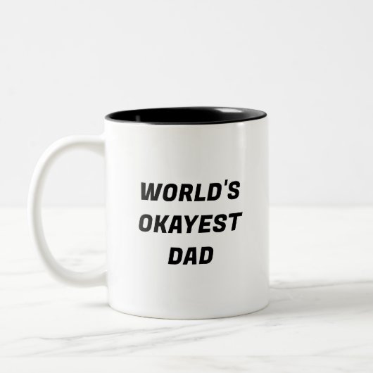 'S Werelds Okayest Dad Funny Typography Mok (Links)