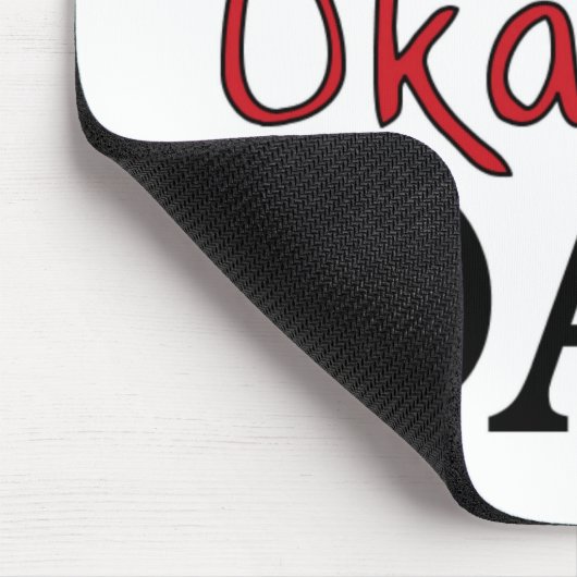 'S Werelds Okayest Dad Funny vaderdag Mousepad Muismat (Hoek)