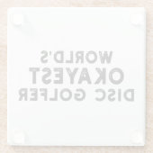 'S Werelds Okayest Disc Golfer Disc Golf Dad Glazen Onderzetter (Achterkant)