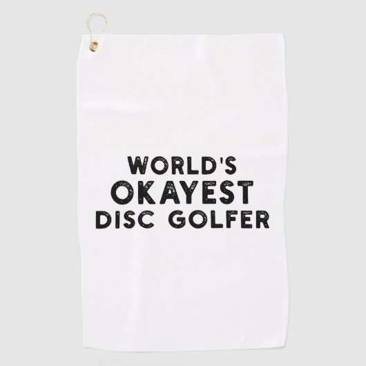 'S Werelds Okayest Disc Golfer Disc Golf Dad Golfhanddoek (Voorkant)