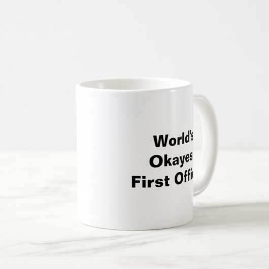 's Werelds Okayest Eerste Officier Pilot Mok (Voorkant rechts)