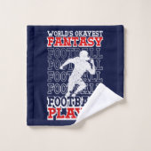 's Werelds Okayest Fantasy Football Player USA Col Bad Handdoek (Wasdoekje)