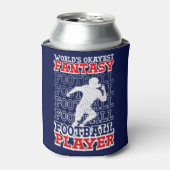 's Werelds Okayest Fantasy Football Player USA Col Blikjeskoeler (Blikje Voorkant)