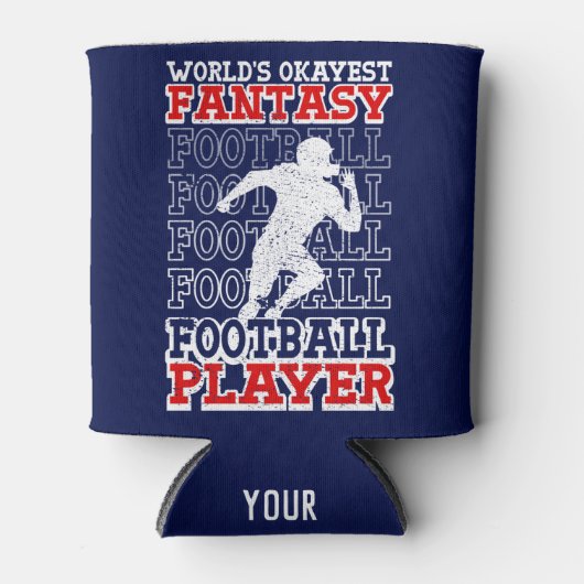 's Werelds Okayest Fantasy Football Player USA Col Blikjeskoeler (Voorkant)
