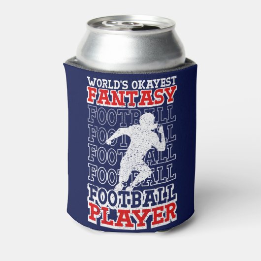 's Werelds Okayest Fantasy Football Player USA Col Blikjeskoeler (Blikje Achterkant)