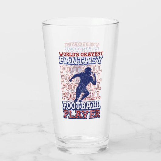 's Werelds Okayest Fantasy Football Player USA Col Glas (Achterkant)