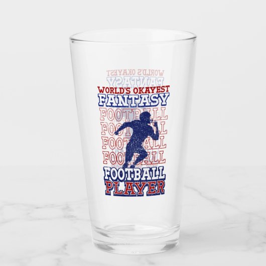 's Werelds Okayest Fantasy Football Player USA Col Glas (Voorkant)