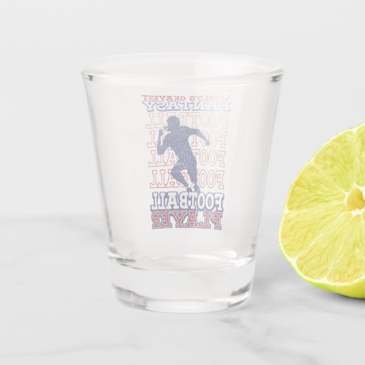 's Werelds Okayest Fantasy Football Player USA Col Shot Glas (Achterkant)