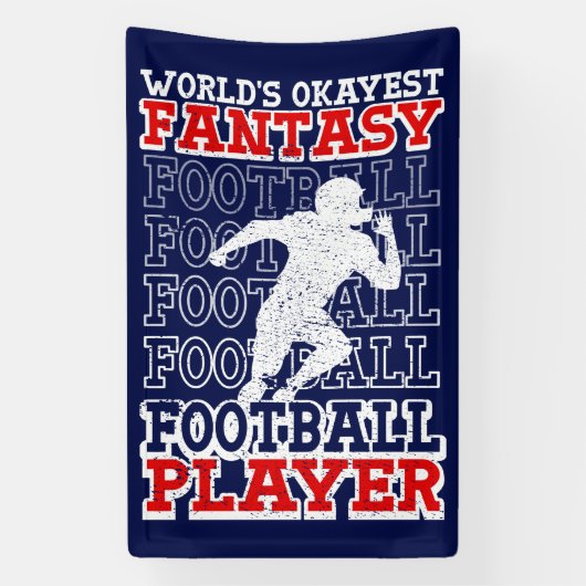 's Werelds Okayest Fantasy Football Player USA Col Spandoek (Verticaal)