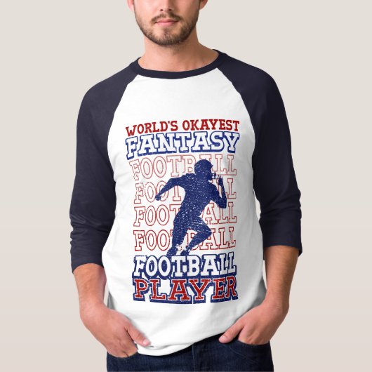 's Werelds Okayest Fantasy Football Player USA Col T-shirt (Voorkant)