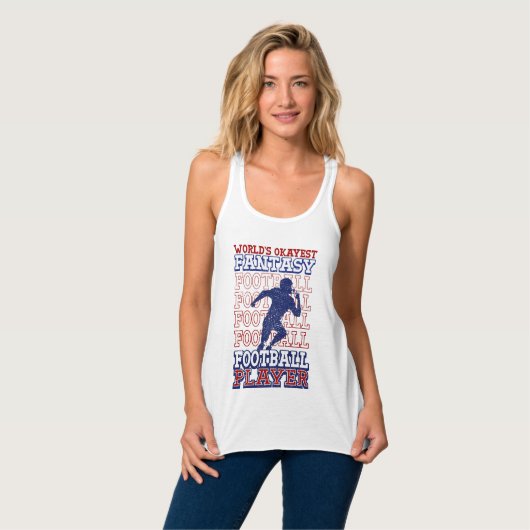 's Werelds Okayest Fantasy Football Player USA Col Tanktop (Volledige Voorkant)