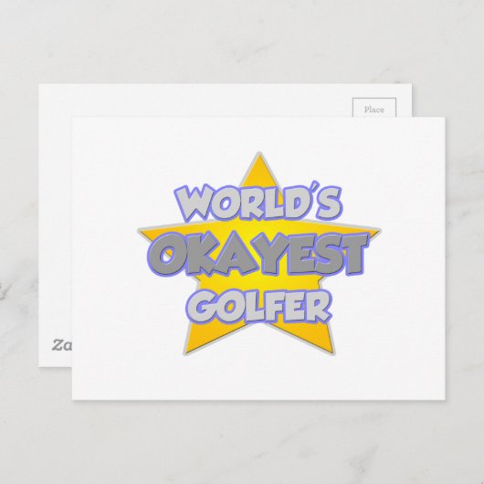 's Werelds Okayest Golfer .. grap Briefkaart (Voorkant / Achterkant)