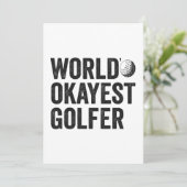 's Werelds Okayest Golfer Grappige Golfsport liefh Kaart (Staand voorkant)