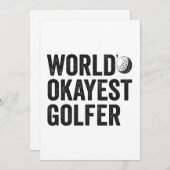 's Werelds Okayest Golfer Grappige Golfsport liefh Kaart (Voorkant / Achterkant)