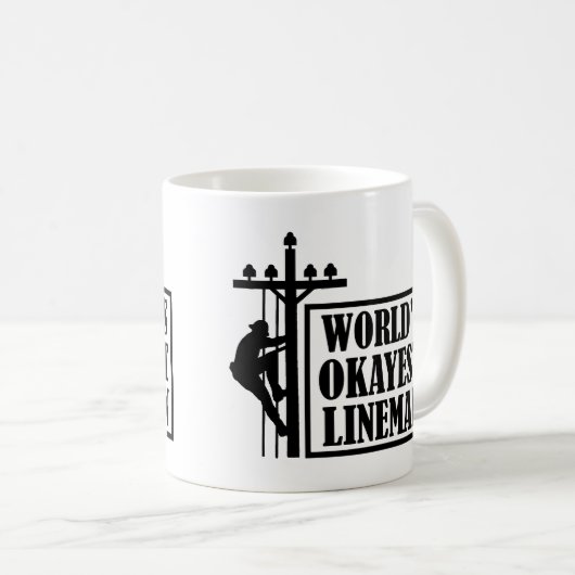 's Werelds Okayest Lineman, Lineman Quote Koffiemok (Voorkant rechts)