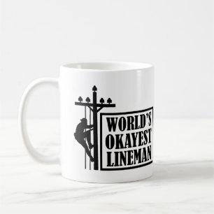 's Werelds Okayest Lineman, Lineman Quote Koffiemok