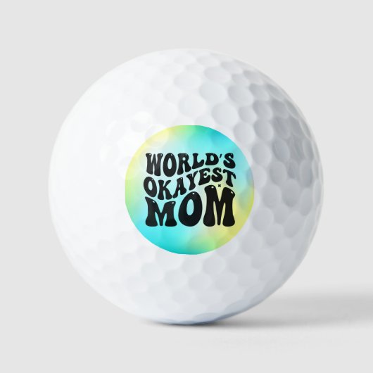 's Werelds Okayest Mom Moederdag Design-51723 Golfballen (Voorkant)
