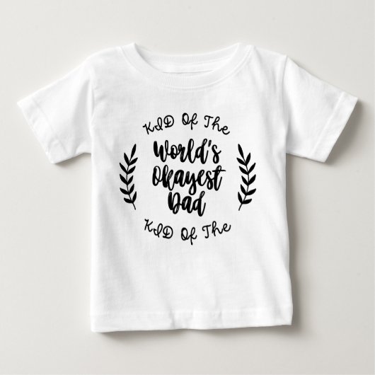 's Werelds Okayest Papa Kind T-shirt Vaderdag (Voorkant)