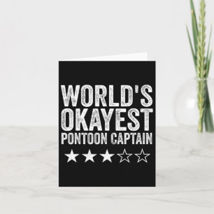 'S Werelds Okayest Pontoon Captain Pontoon Boat Bo Kaart