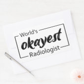 's Werelds Okayest radioloog Rechthoekige Sticker (Envelop)
