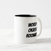 's Werelds Okayest Roommate grappige mok van citat (Voorkant rechts)
