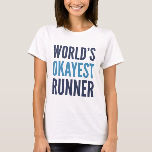 's Werelds Okayest Runner T-shirt (Voorkant)