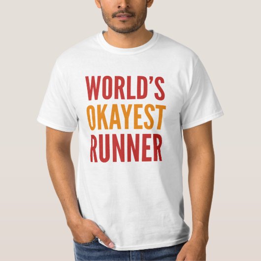 's Werelds Okayest Runner T-shirt (Voorkant)