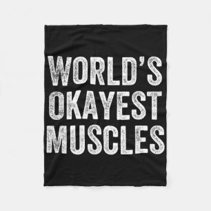 'S Werelds Okayest Spieren Gym Gewichtheffer Bodyb Fleece Deken