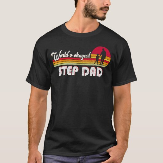 's Werelds Okayest stiefvader Vaderdag Stepdad Da T-shirt (Voorkant)