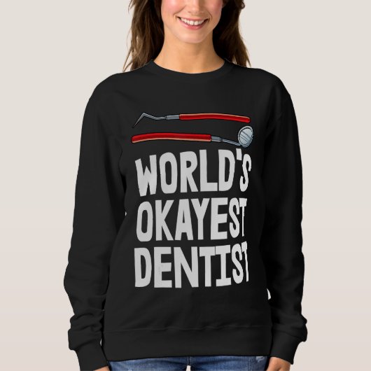 's Werelds Okayest Tandarts T-shirt Plaque Tooth T (Voorkant)