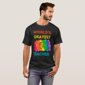 'S Werelds Okayest Teacher Funny Best Gift Wiskund T-shirt (Voorkant volledig)