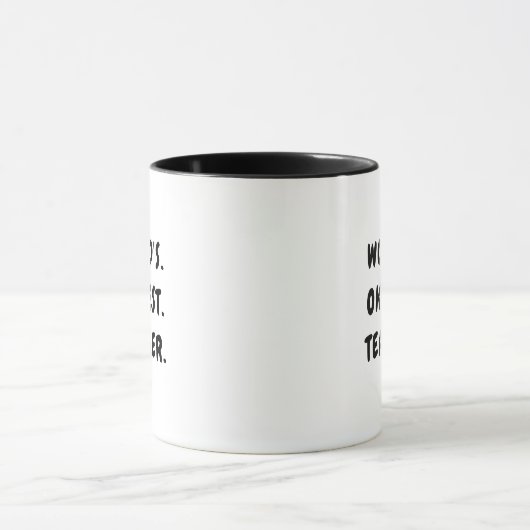 'S Werelds Okayest Teacher Funny Mug Mok (Midden)