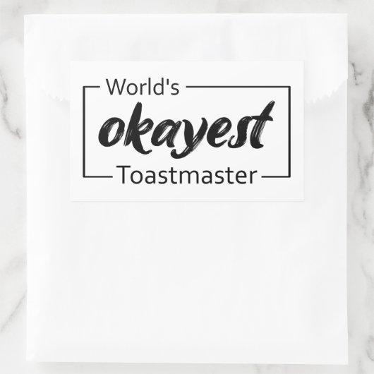 's Werelds Okayest Toastmaster Rechthoekige Sticker (Tas)
