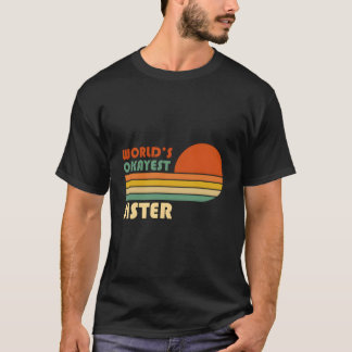 's Werelds Okayest Zuster - Retro Sunset Funn T-shirt