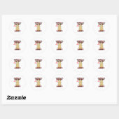 's Werelds Schattigee Zombie Ronde Sticker (Vel)