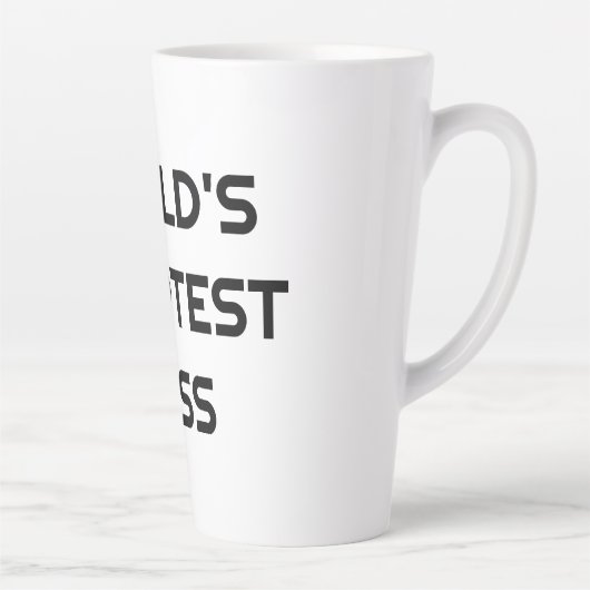 'S Werelds Slimste Baas Grappige Quote Grote Latte Mok (Rechts)