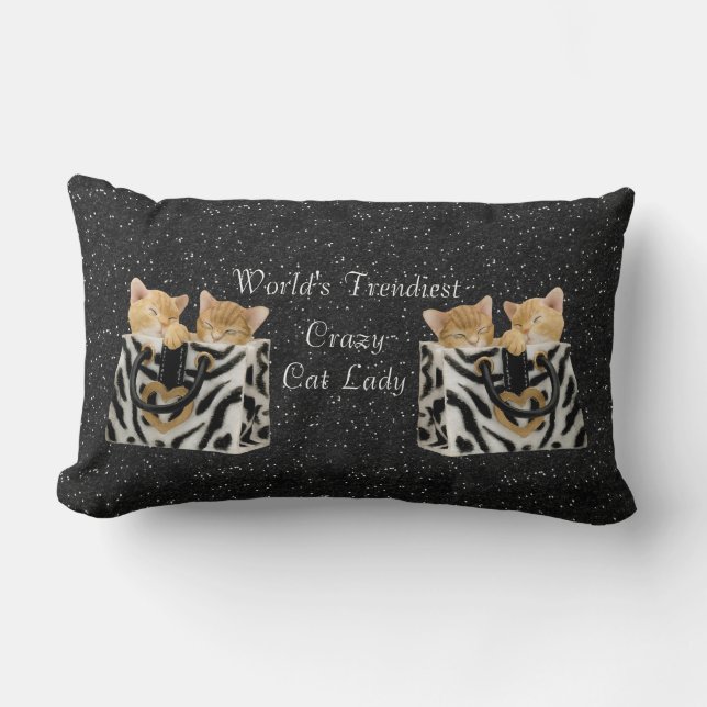 's Werelds Trendiest Crazy Cat Lady Pillow Kussen (Voorkant)