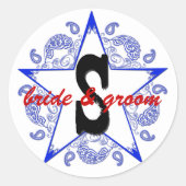 "S" Western Blauwe Sticker (Voorkant)