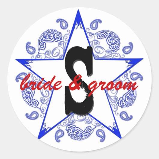  "S" Western Blauwe Sticker (Voorkant)