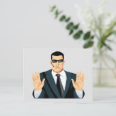 SA7 SECRET AGENT BODYGUARD COMICS CARTOON DARK MOB BRIEFKAART (Staand voorkant)