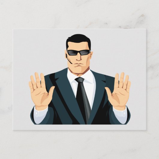 SA7 SECRET AGENT BODYGUARD COMICS CARTOON DARK MOB BRIEFKAART (Voorkant)