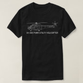 SA 330 Helikopter militair hulpprogramma Puma T-shirt (Design voorkant)