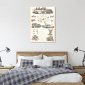 SA Bossen Machine Company Canvas Afdruk (Insitu (Slaapkamer))