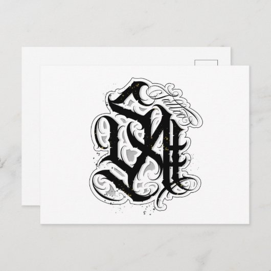 SA Chicano Letter Briefkaart (Voorkant / Achterkant)